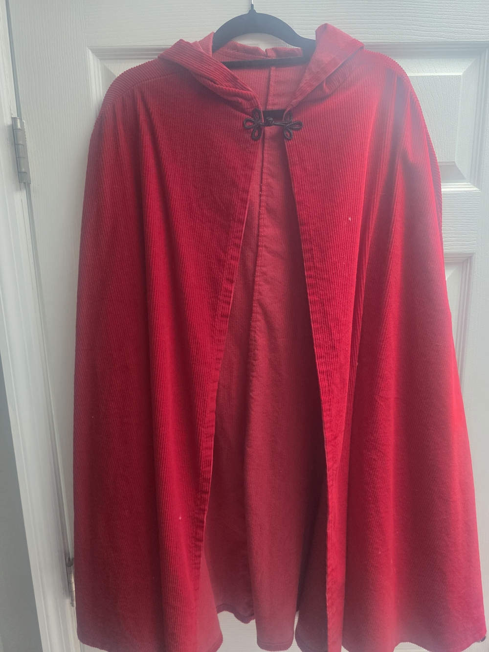 Red Hooded Velvet Cape - One Size